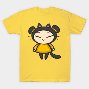 Yellow Black Cat Pucca T-Shirt